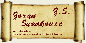 Zoran Šumaković vizit kartica